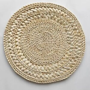 Neutral-toned decorative pillows on a sofa