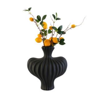 Ribbed Sculptural Vase