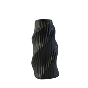Onyx Ribbed Vase