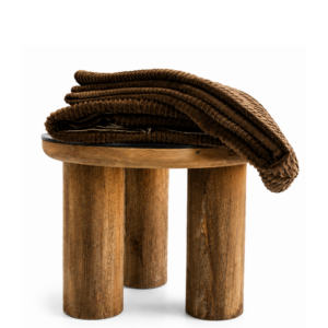 Mocha Pleat Throw