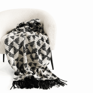 Monochrome Pebble Throw